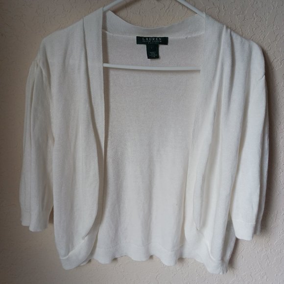 Lauren Ralph Lauren Short sleeve open-front cardigan. - Picture 1 of 6